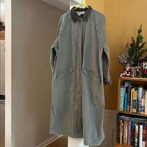 LLBean vintage long chore trench barn coat